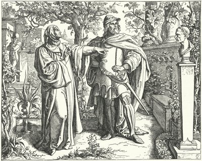 The Holy Roman Emperor Charles IV with the Italian Renaissance Poet Petrarch, 14th Century by Oskar Pletsch